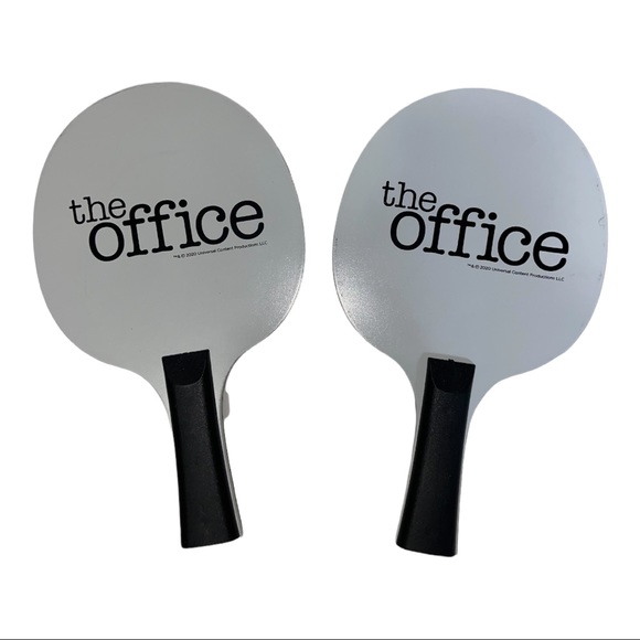 RARE The Office Dunder Mifflin Wooden Ping Pong Paddles - Picture 2 of 4